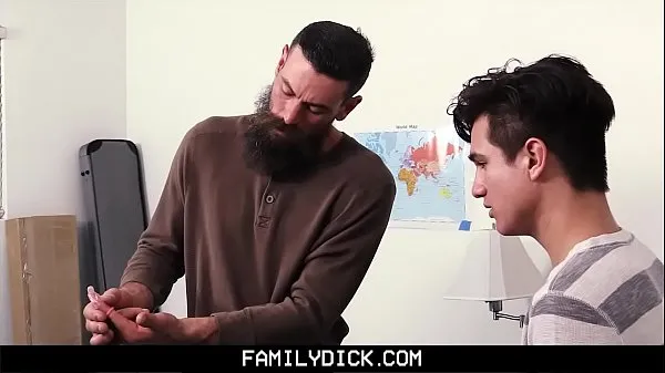 New FamilyDick - StepDaddy teaches virgin stepson to suck and fuck cool Movies