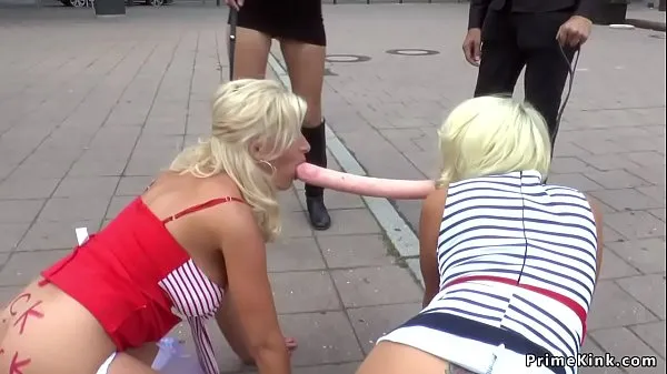 Novi Busty blondes made crawl in public kul filmi