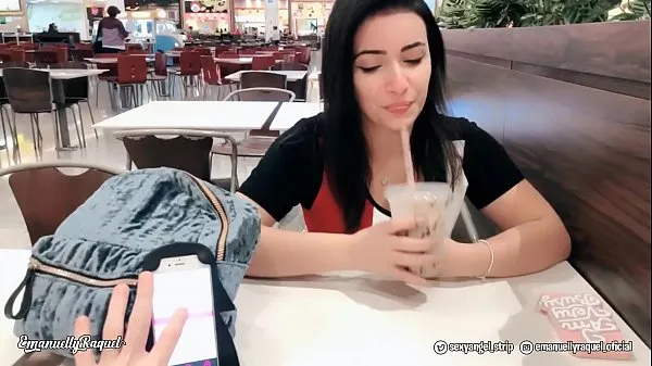 New Emanuelly Cumming in Public with interactive toy at Shopping Public female orgasm interactive toy girl with remote vibe outside cool Movies
