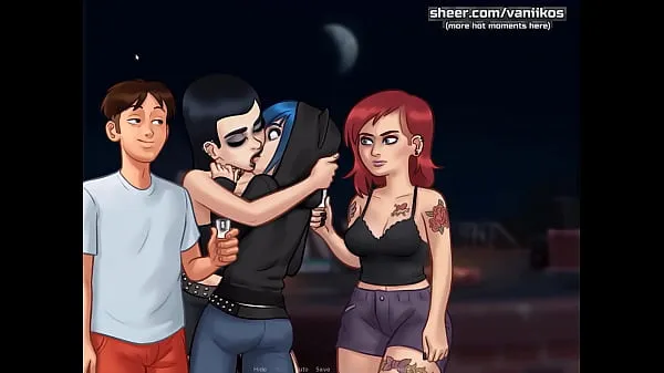 ใหม่ Summertime Saga[0.19.1] l Hot petite emo teen with perky tits and a hot ass jerks off a big cock l Hottest highlights l Part หนังเย็น