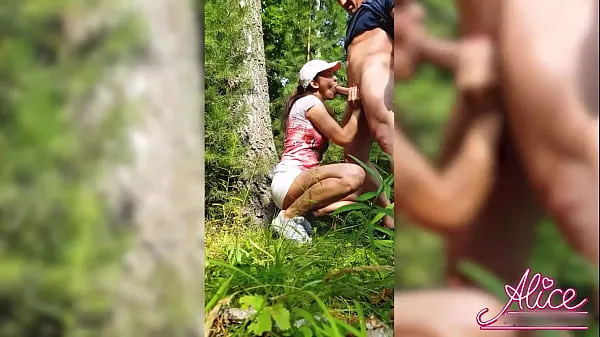 New Wife Doggy Fucking and Deep Sucking in Forest - Cum Inside cool Movies
