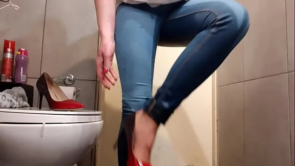 New Compilation of Wetting my Jeans and pouring out from my High Heels and Pants cool Movies