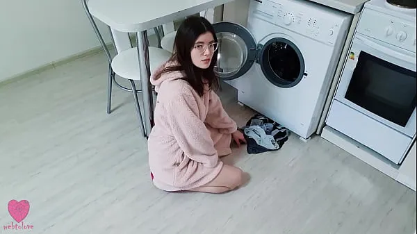 New My girlfriend was NOT stuck in the washing machine and caught me when I wanted to fuck her pussy cool Movies