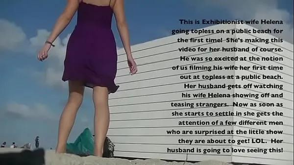 My Exhibitionist Wife Helena Price Part 1 - Topless Beach Teasing Voyeursأفلام رائعة جديدة