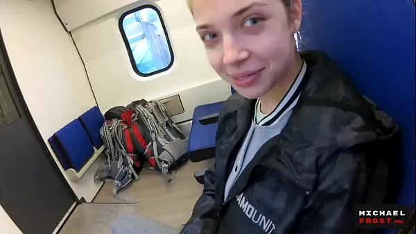 New Real Public Blowjob in the Train | POV Oral CreamPie by MihaNika69 and MichaelFrost cool Movies