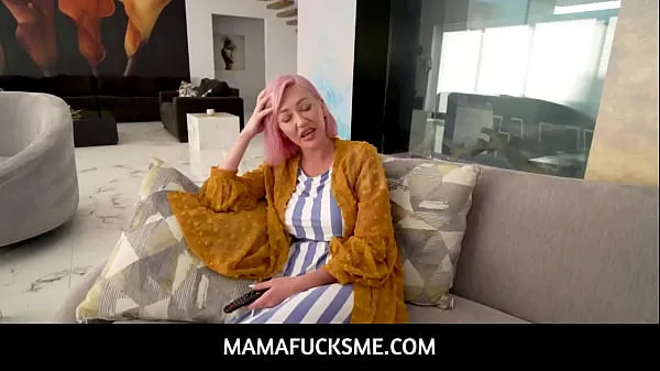 MamaFucksMe - Big Tits MILF Step Mom With Pink Hair Seduces Stepson POV - Adira Allure Film keren baru