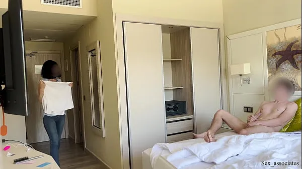 New PUBLIC DICK FLASH. I pull out my dick in front of a hotel maid and she agreed to jerk me off cool Movies