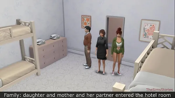 Nowe Demo version: Stepfather fucks stepdaughter in a hotel on a double bed next to his wifefajne filmy